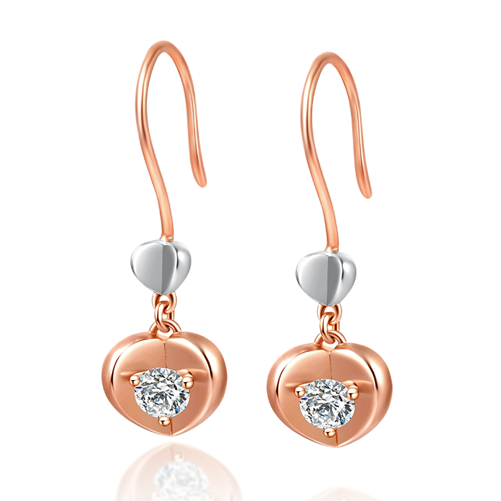 花(huā)蕾系列18K金(jīn)鑽石耳飾